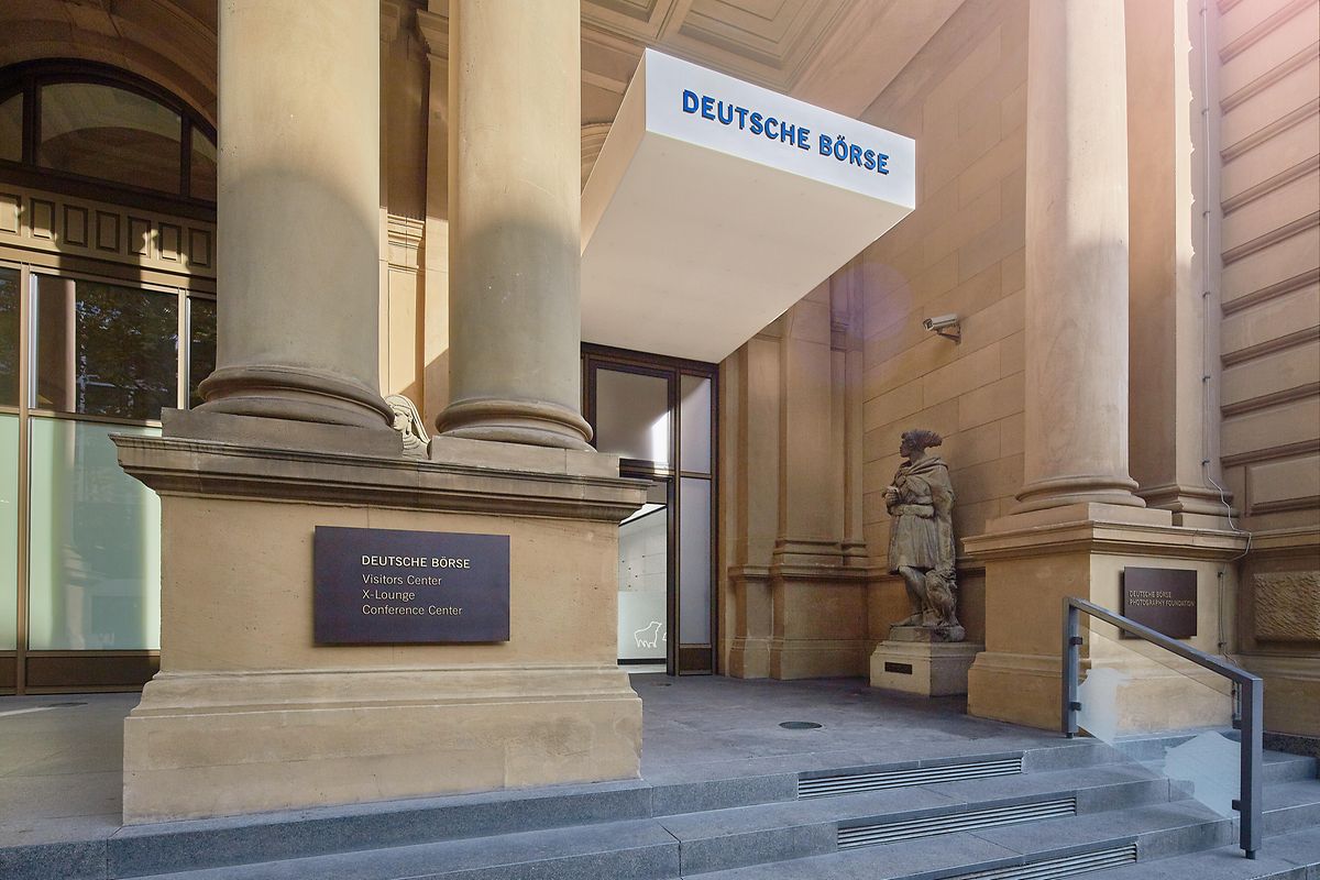 Stock exchange building entrance